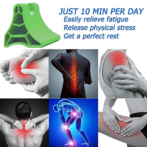 Occipital Release Tool, Portable Suboccipital Release Device Myofascial Relaxation Tool, Handheld Trigger Point Massager for Neck, Shoulder & Back Pain Relief, Tension Headache Relief Device (Green) - color: Green