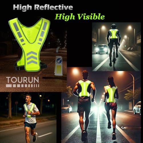 Reflective Running Vest Gear with Pocket for Women Men Kids, Safety Reflective Vest Bands for Night Cycling Walking Bicycle Jogging