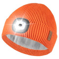 Etsfmoa Beanie with The Light,Fleece Lined Beanie Warm Hat,Gifts for Men - color: Orange