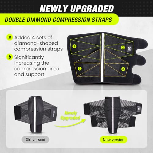 Sylong® Torn Calf Muscle Compression Sleeve Wrap Brace for Calf Swollen, Edema, Soreness, Strain, Cramps, Varicose veins, with 4 sets of Elastic straps - S (1 pack) - size: S