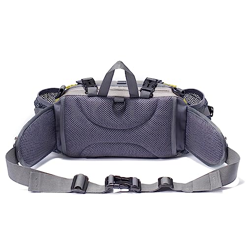 Outdoor Fanny Pack Hydration Waist Pack 2 Water Bottle Holder Men Women - color: Yellow