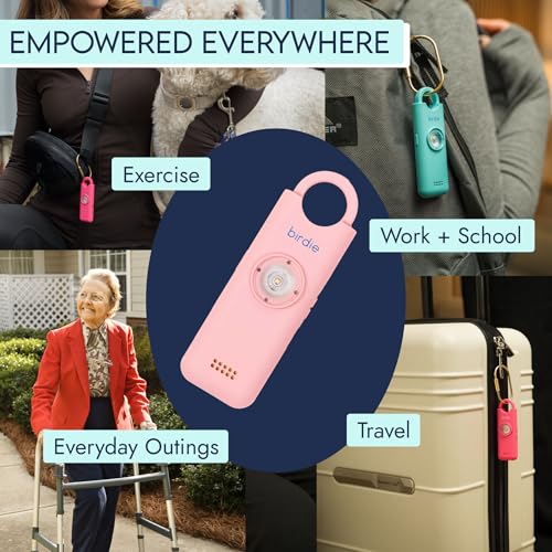 She’s Birdie 3.0 New Version – The Original Personal Safety Alarm for Women by Women–Loud Siren, Flash Light and Rechargeable Battery in a Variety of Colors (Hot Pink) - color: Hot Pink