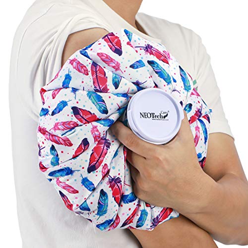 Neotech Care Ice Bag with Screw Top Lid (Feathers Design, 11 inch) - color: Feather, size: 11 Inch