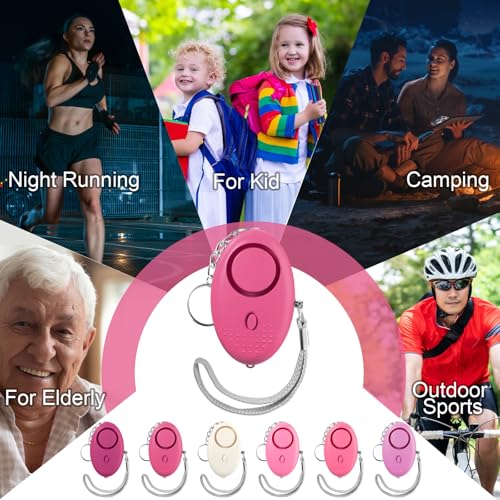 Kanayu 76 Pcs Personal Alarm Bulk 130DB Safe Sound Emergency Safety Self Defense Security Alert Keychain with Led Light Personal Protection Alarm for Women Girls Kids Elderly (Pink Color) - color: Pink Colors
