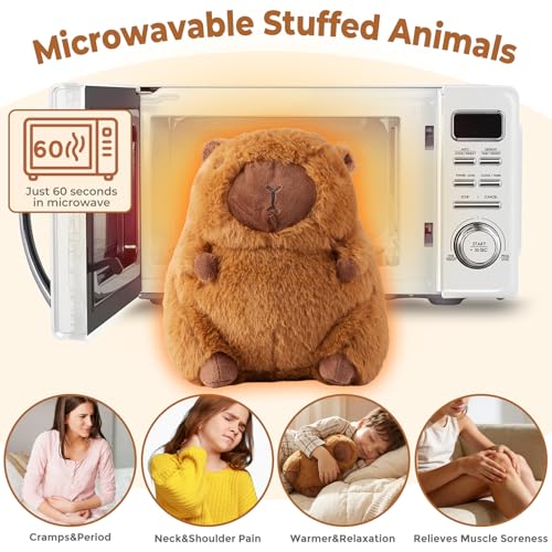 Microwavable Capybara Stuffed Animals, Heatable & Coolable Plush Toys - style: Capybara