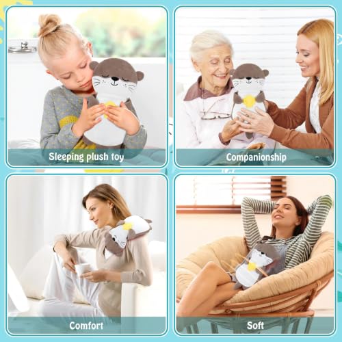 Otter Plush Pillow, Stuffed Animal Birthday Gifts - style: Otter hold shell