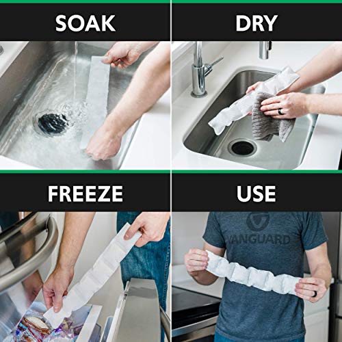 ICE WRAPTOR Cooling Bandana Neck Wrap, Blue +1 Reusable Ice Pack - size: Wrap + 1 Insert