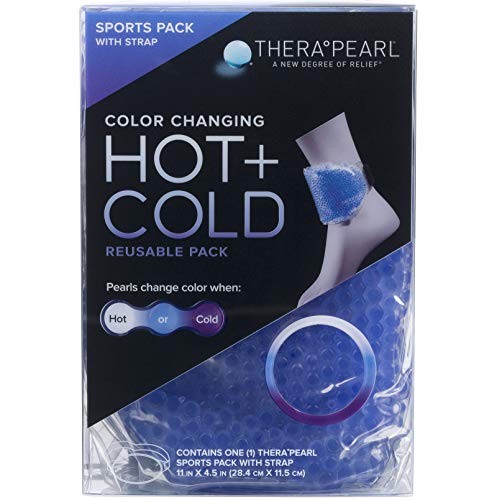 TheraPearl-14070 Color Changing Reusable Hot Cold Pack with Strap, Sports Size Ice Pack with Gel Beads, 11" x 4.5" - size: 11" x 4.5", style: New Version