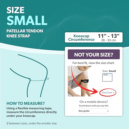 BraceAbility Kids Knee Band - Youth Patellar Tendon Support Strap Child Osgood Schlatter Brace for Jumpers Knee, Patella Tendonitis, Sports Wrap for Running, Soccer, Volleyball, Basketball (S) - size: Small