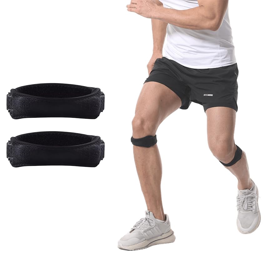 INOGIH 2 pcs Knee-Brace for Men Women Patella-Tendon-Knee-Support-Strap for Basketball, Running, Hiking, Volleyball, Tennis, Squats