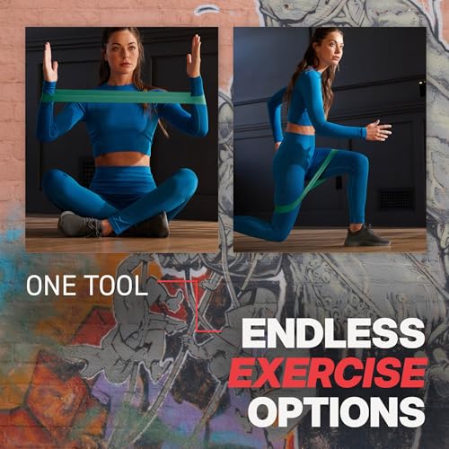 SPRI Mini Loop Bands Kit, Set of 3 - Light, Medium, Heavy Resistance Bands for Lower Body Workouts, Toning Muscles, and Exercise - size: (Pack of 3)