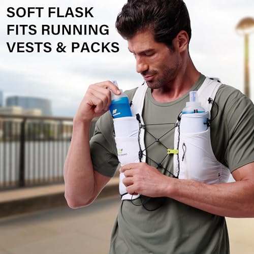 N NEVO RHINO 350ml/500ml TPU Soft Flask with Straw for Running