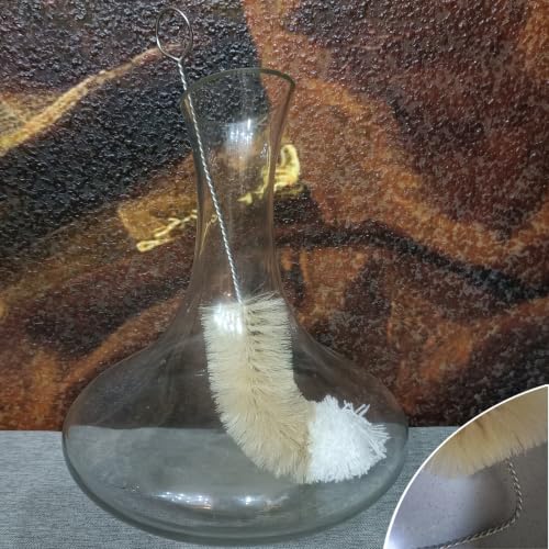 NewFerU Bottle Brush Thin Long Handle Large X 1, 2 in Natural Boar Bristle - color: Natual - Large