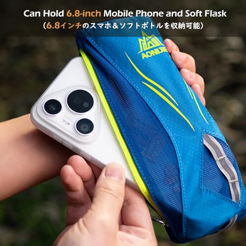 TRIWONDER Handheld Water Bottle Bag for Running, Quick Grip with Hand Strap Fit 17 oz Soft Flask Hydration Pack (A-Blue Handheld Bag) - color: A-Blue Handheld Bag
