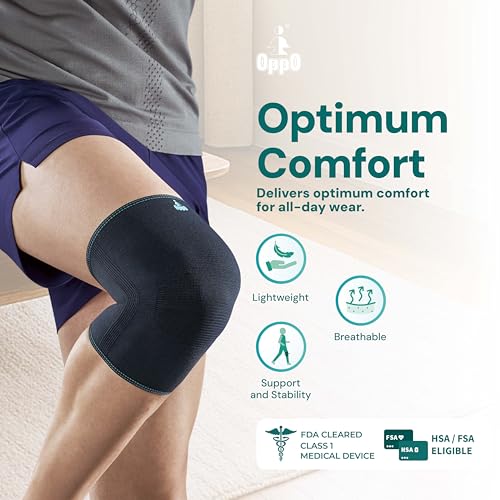 OPPO RK200 Knee Sleeve for Men&Women. Knee & Arthritis Pain Relief. L - size: Large