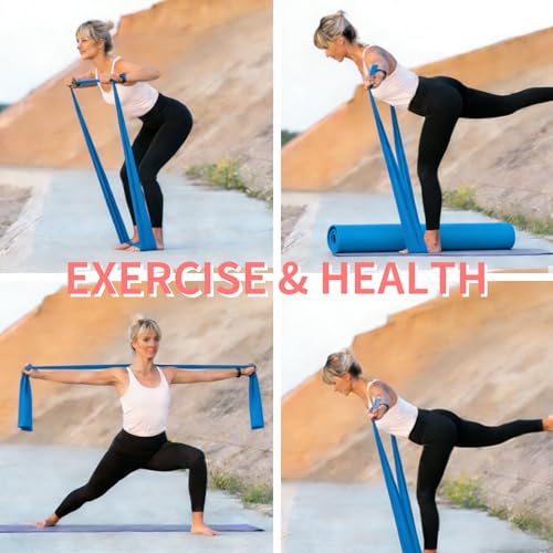 Resistance Bands Long Non-Latex Elastic Stretch Bands - color: Blue-10/15lb, size: 5ft/6.5ft