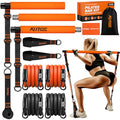 KUTIZE Pilates Bar Kit with Resistance Bands, Pilates Equipment, Multifunctional Pilates Bar for Women & Men, Pilates kit for Hip, Back, Arm, Full-Body Workouts, Home Gym Strength Training Equipment - style: 1-Orange