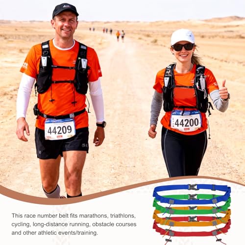 Bib Belt Race Belt Triathlon Running Number Holder 2Pcs Sky Blue - color: Sky Blue