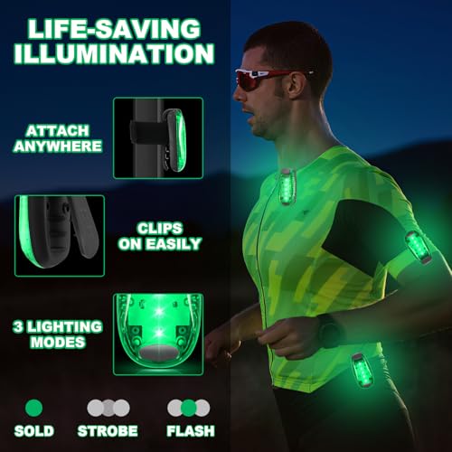 Copkim 30/60/100 Pcs LED Running Light Bulk - color: green
