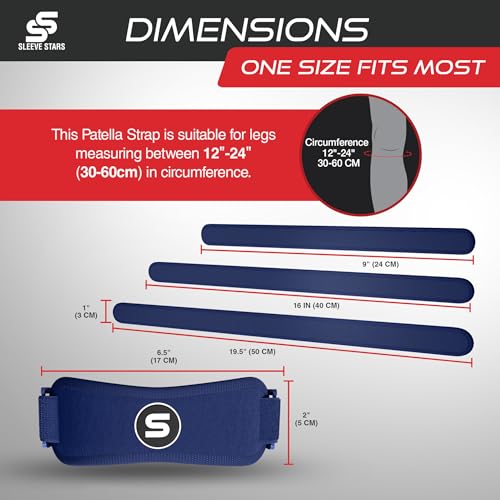 Sleeve Stars Patella Knee Strap and Turmeric Curcumin Supplement Bundle Patellar Tendon Support Knee Brace for Running Sports Arthritis Knee Pain Relief Osgood Schlatter Runner’s Knee Joint Support Mo