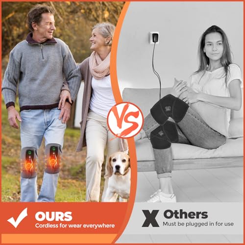 Cordless Heated Knee Massager FSA Eligible - style: Grey 1 Pack