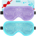 BeeVines Gel Eye Mask, Cooling Ice Masks for Puffy Eyes (Blue & Purple) - color: 002 Purple & Blue
