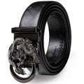 Dubulle Ratchet Belt for Men Leather Adjustable Designer Fashion Buckle - color: Black Dragon, size: Adjustable Fit 35" to 45" Waist