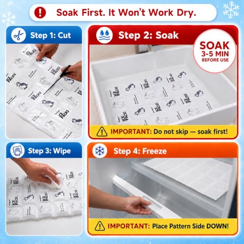 Reusable Ice Packs for Coolers, 6 Cut-to-Fit Flexible Ice Sheets