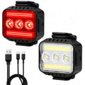 Bike Lights Front and Back Set for Night Riding,Rear Bicycle Light - color: Black, size: 2Pack