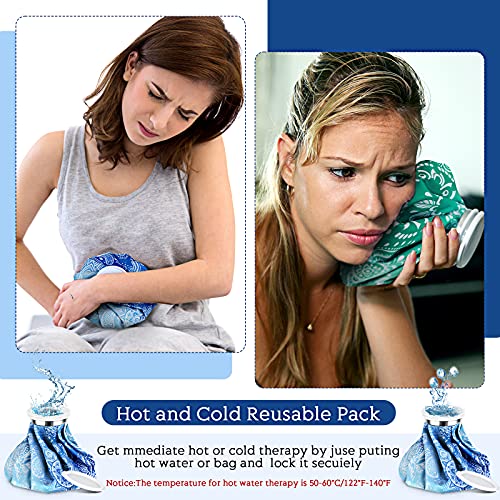 Nuanchu 3 Pcs Reusable Ice Bags for Injuries Hot Cold Pack, Mandala - style: Mandala