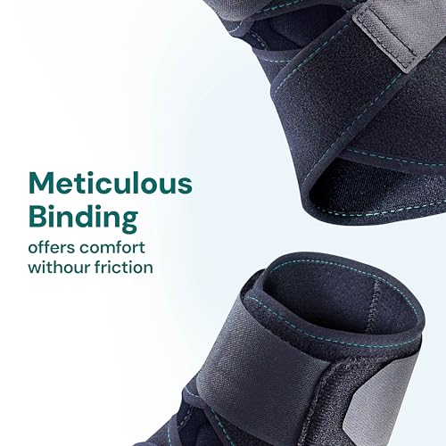 OPPO RA300 Adjustable Ankle Stabilizer Brace with X-Straps, Black, Pack of 1
