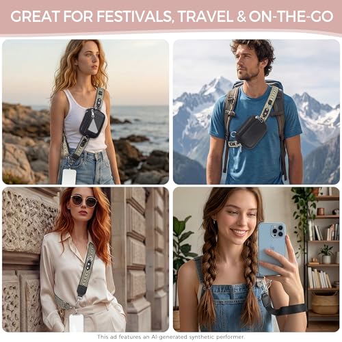 Phone Lanyard Wallet Crossbody Strap To Save The Bag For Girls - color: Black