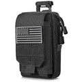 SOWHUP Tactical Molle Pouch Cell Phone Pouch Holster Small Utility EDC Pouch Gadget Organizer Bag - color: Black-D