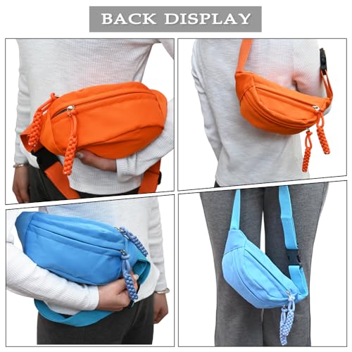 Fanny Pack for Kids, Adjustable Crossbody Waist Bag for Boys Girls, Blue - color: Blue