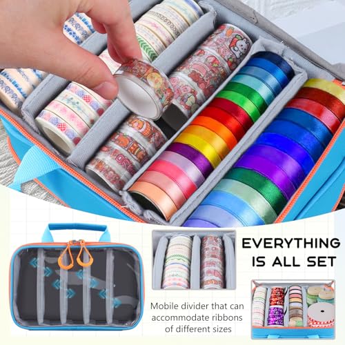 Washi Tape Organizer Box Washi Tape Roll Tape Storage Bag with Compartments