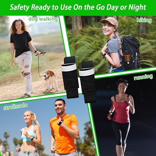2PCS Mace Pepper Spray Holder Adjustable Reflective Defense Spray Wristband