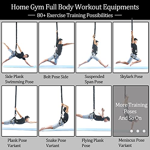 Dasking Heavy Bungee Resistance Band Set Gravity Yoga Bungee Cord Resistance Belt Set 4D Bungee Dance Rope Workout Fitness Home Gym Professional Training Equipment - size: WEIGHT CLASS-2: 60KG