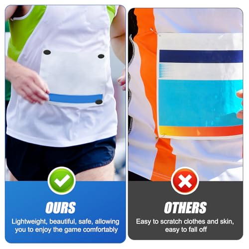 10 Pairs Race Bib Magnets, Plastic Magnetic Race Number Holders Race Bib Clips Running Bib Buckles Bib Fasteners Bib Pins Magnetic Marathon Bib Clips for Running Triathlon Cycling (Oval)