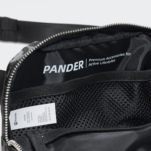 Pander Crossbody Belt Bag for Women and Men, Travel and Everyday Use - color: Grey Leopard
