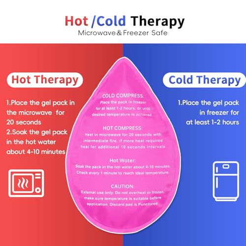 Wisdom Teeth Ice Pack Head Wrap for Pain Relief - Cold Hot Therapy for Face - color: Pink