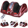 H&B Luxuries Shiatsu Foot Massager Machine with Remote Controller, Kneading and Rolling Home Massagers for Feet, Ankle, Calf, Leg, Ideally for Men, Women, Father, Mom Parents and The Elderly, Red - color: Classic Red