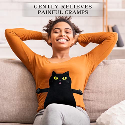 Microwave Heating Pad for Pain Relief, 17" x 9" Microwavable Heating Pads for Cramps, Back Pain, Neck Shoulder, Muscles, Knee, Joints, Natural Heat Pack Moist Heat, Black Cat - size: Medium Black cat - 3