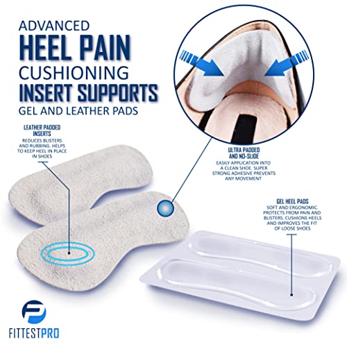 Plantar Fasciitis Foot Pain Relief 14-Piece Kit – Premium Planter Fasciitis Support, Gel Heel Spur & Therapy Wraps, Compression Socks, Foot Sleeves, Arch Supports, Heel Cushion Inserts & Heel Grips - style: Large