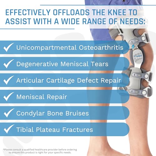 Ovation Medical Game Changer Unloader Left Knee Brace - Lightweight, Low Profile OA Knee Brace for Arthritis Pain and Support - Premium Knee Support for Medial and Lateral Knee Pain (Left) - style: Left