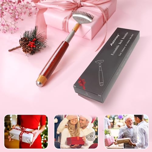 Back Scratcher for Women Men Extendable with Massage Roller - color: Dark Red