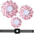 Ice Packs for Injuries Reusable, 3 Sizes, Strawberry - color: Pink-strawberry