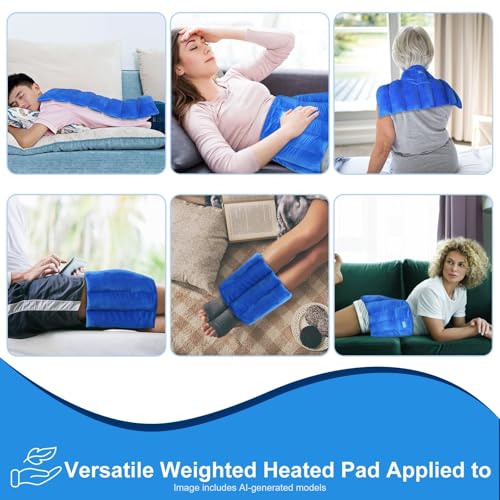 Atsuwell Large Microwave Heating Pad for Back Pain Relief, 22 x 13 in