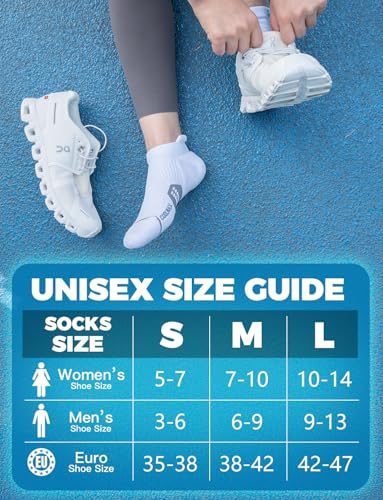 Juclise Women's No Show Compression Running Socks, 3 Pairs - color: Classic Black+glacier White+dusty Pink, size: Small