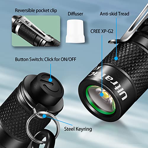 UltraTac K1 180LM Pink AAA Mini LED Keychain Flashlight - color: PINK X 1