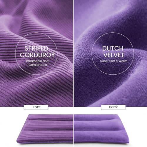 Microwave Heating Pad 6 x 12 Small Heating Pad Microwave, Microwave Bean Bag Heating Pad for Neck and Shoulders, Moist Heat Pack Pillow Warm Compress for Knee, Muscles, Joints, Wrist (Purple) - color: 6 X 12" Purple - 1 Pack